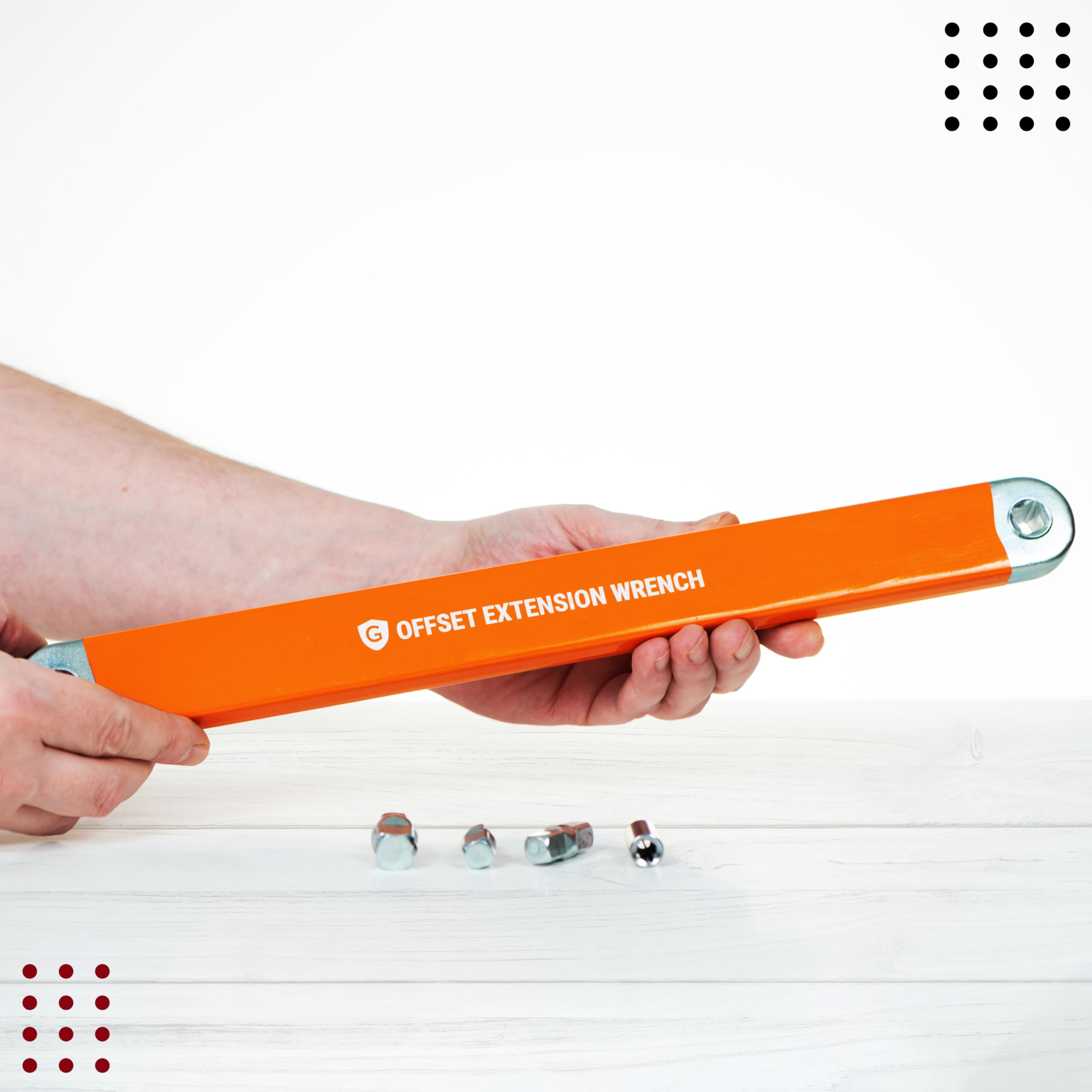Granatan Juego de llaves de extensión compensadas, llave ajustable de 15.4 pulgadas con adaptadores de unidad cuadrada de 1/4 pulgadas, 3/8 pulgadas, 1/2 pulgadas y enchufe de 1/4 pulgadas, diseño