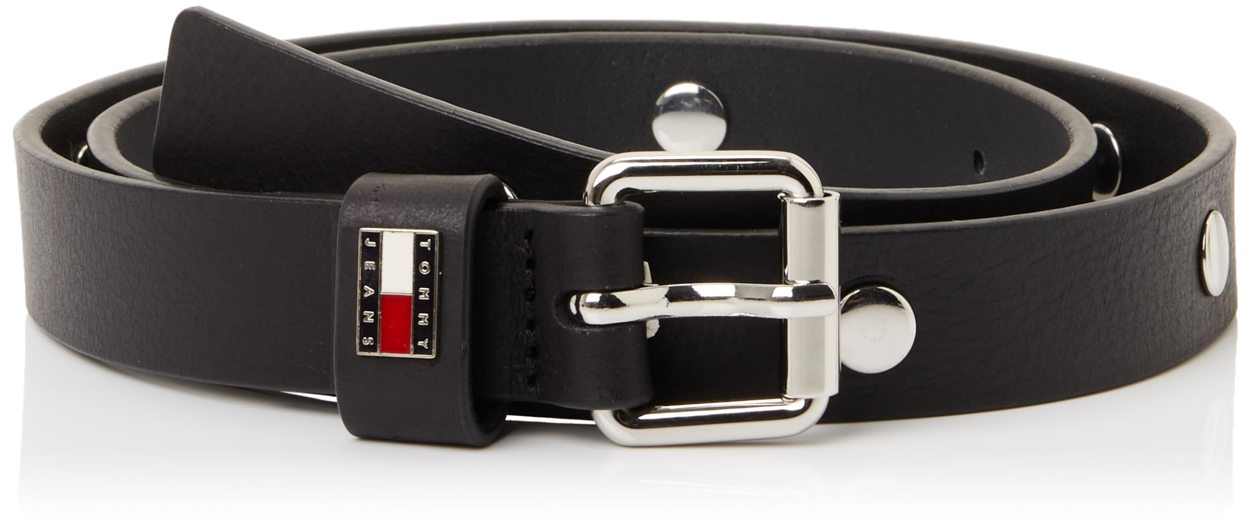 Tommy Jeans Women's Tjw Stud 2.5 Aw0Aw17916 Fixed Belt, Black (Black), 85