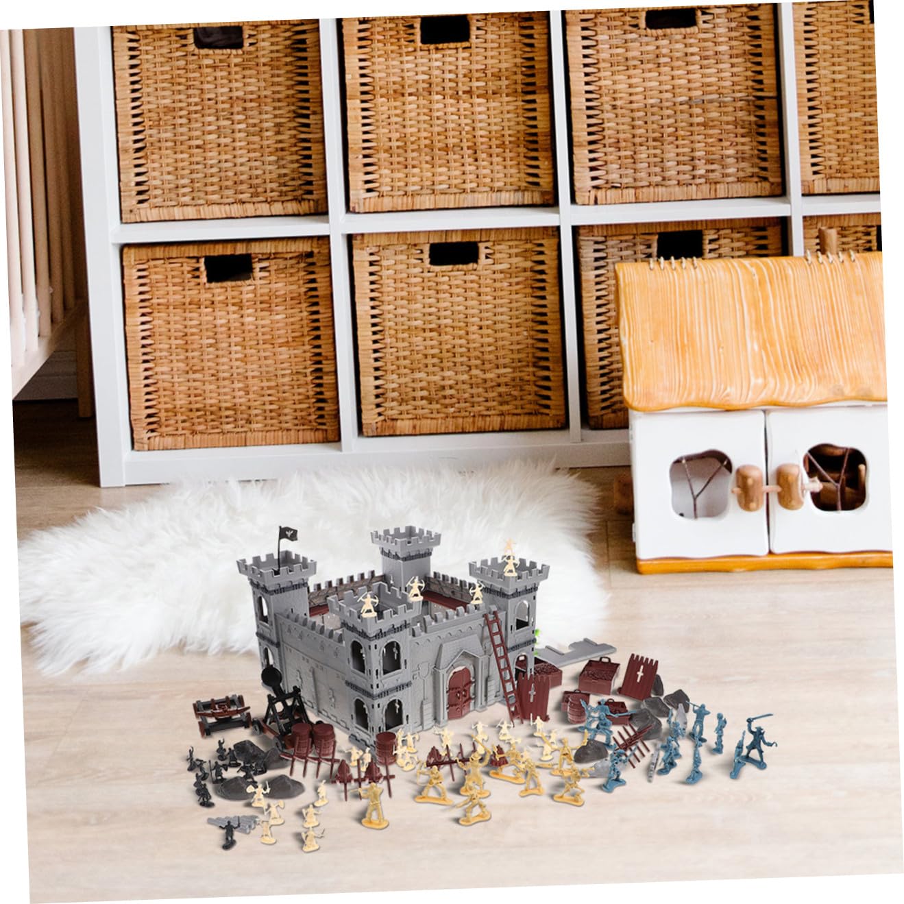 BESTonZON Set di Figure Soldato Pirata in Plastica 310 Pezzi per Fortezza | Accessori per Tavolo da Sabbia, Stile a Tema Pirata, Uso Decorativo ed Educativo