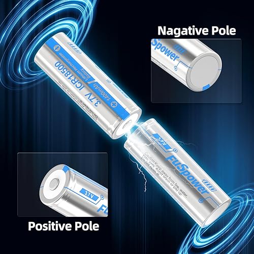 Miniatura 5 de 18500 ICR 18500 - Batería recargable de iones de litio 18500 3.7V 1400mAh para luces solares, luces de jardín, paneles de sistema de seguridad,