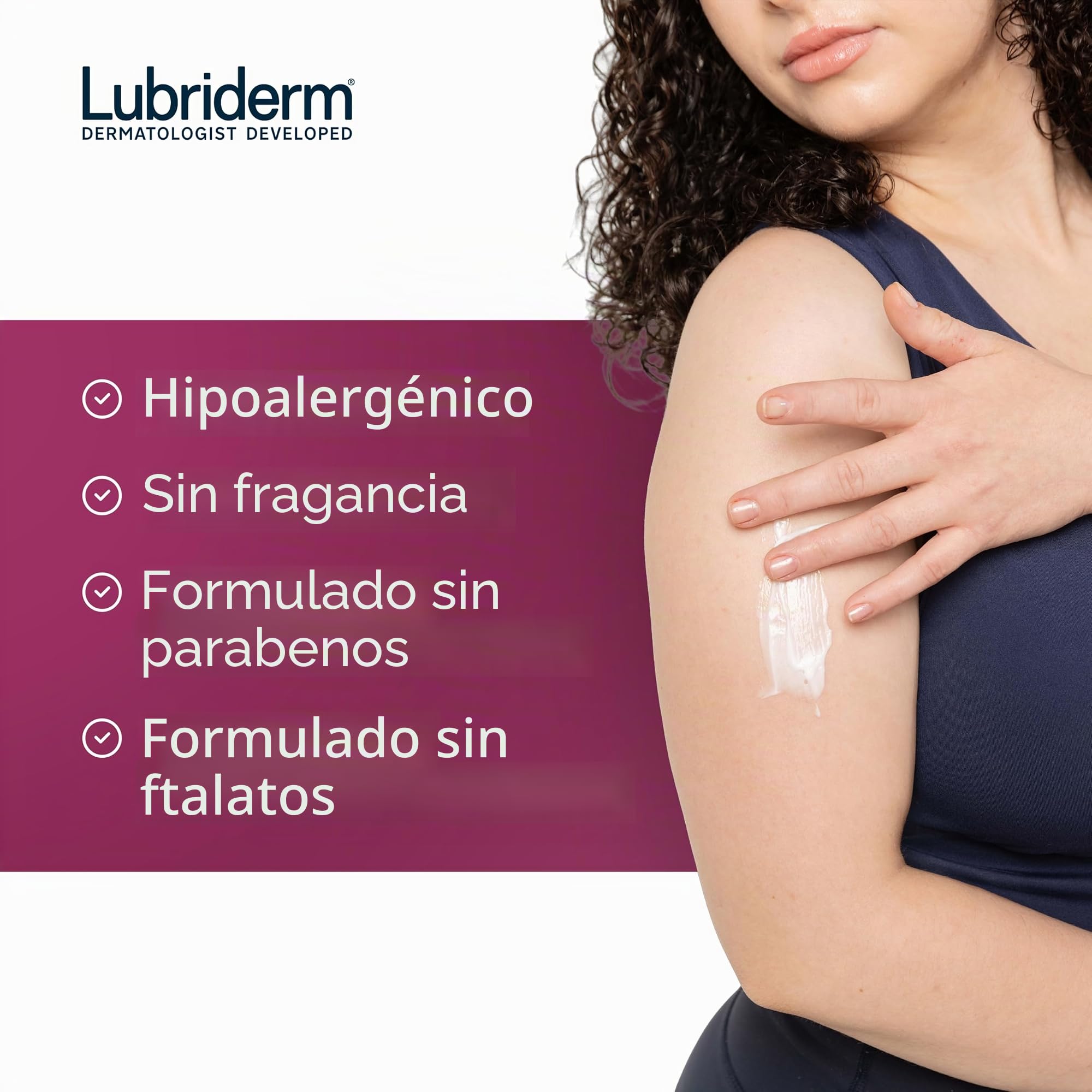 Lubriderm Advanced Therapy Loción corporal, loción sin fragancia para piel extremadamente seca, hidratación pro-ceramida para piel sensible, seca y sensible, loción para manos y cuerpo, no grasosa