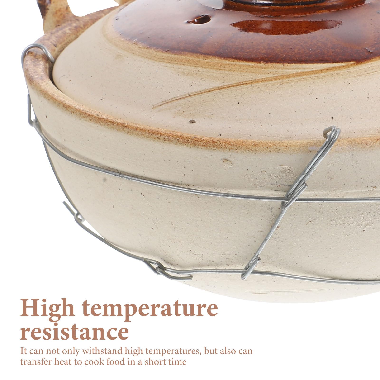Cazuela de Barro para Cocinar 0,5l con Asa Individual, Olla Casera para Guisar y Arroz, Utensilio de Cocina de Cerámica Antiadherente para Estofados y Platos Varios estilos