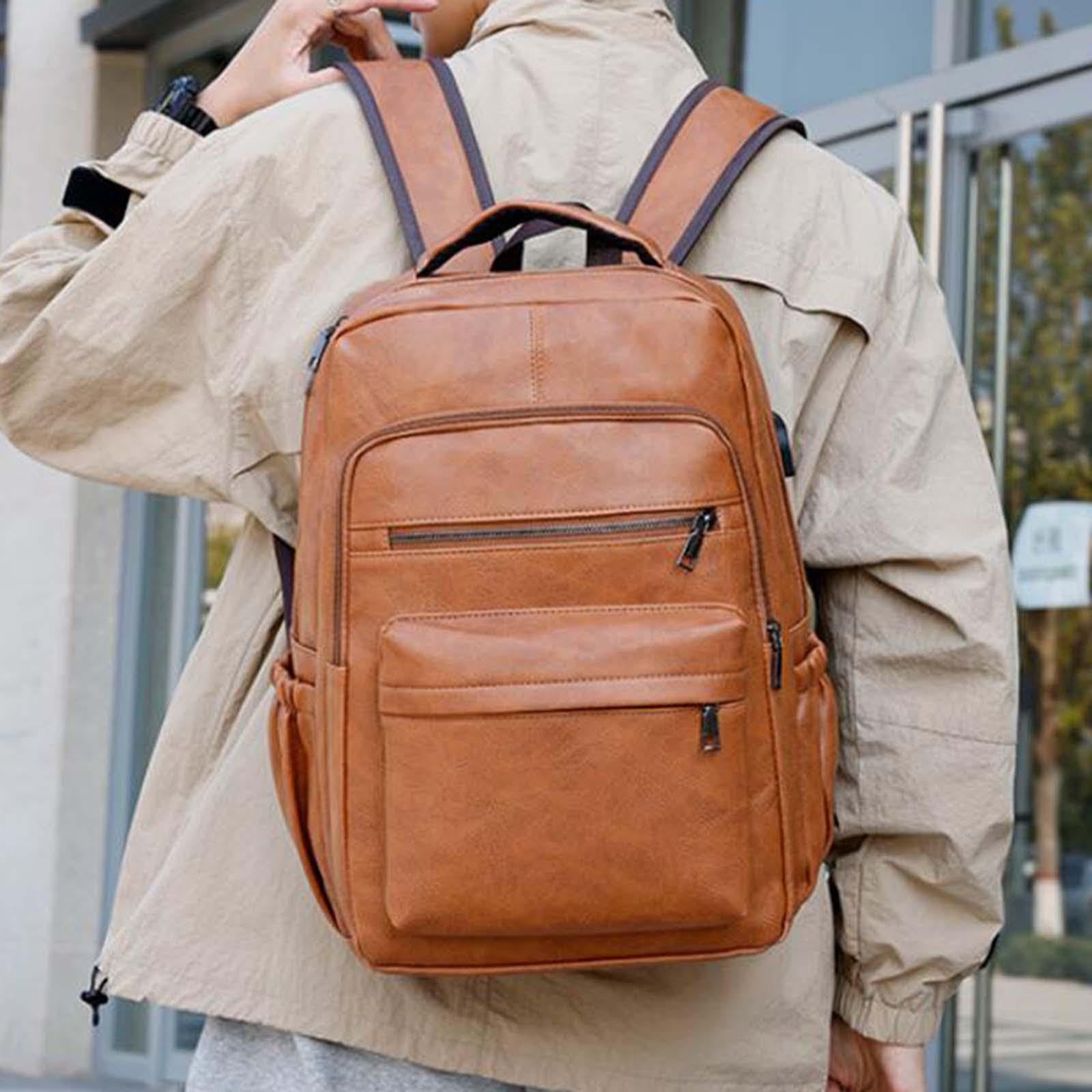 Zaino Porta PC Da Affari Sacca per Portatile Borsa Impermeabile Durevole con Porta di Ricarica Esterna Adatto per Professionisti E Studenti Universita, Giallo