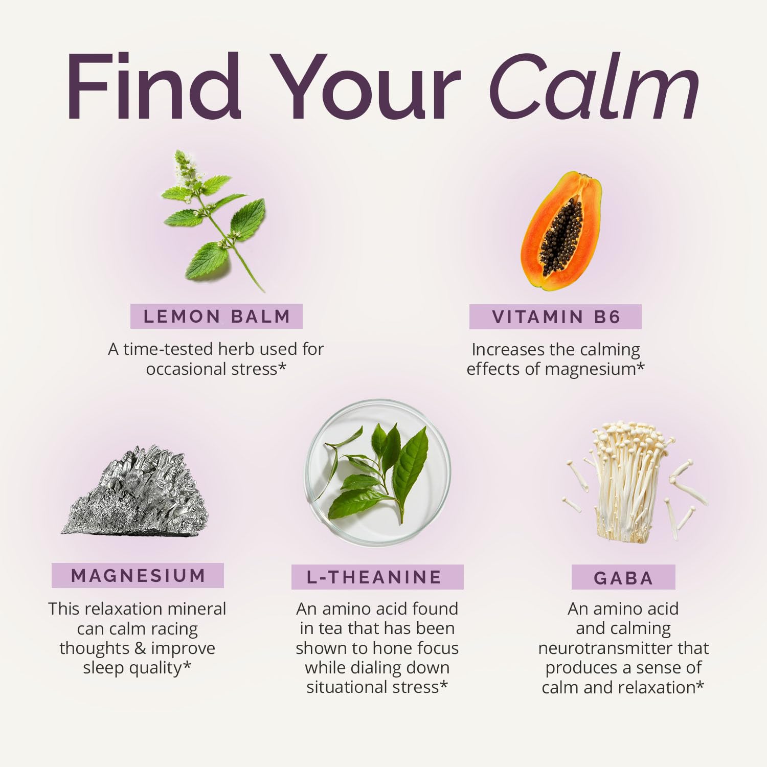 BrainMD Dr Amen GABA Calming Support - 90 Capsules - Promotes Relaxation - Contains Magnesium, Vitamin B6 & Lemon Balm - 90 Servings — Amazon image 3