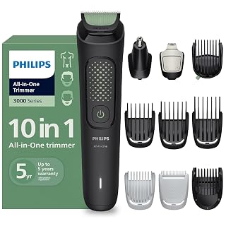 Philips India's No.1 Men's Trimmer* | Long-lasting Performance | All-in-One Grooming Kit- Face, Hair, Body, Private Parts | Ear/Nose, Detail trimmer attachment | 90min runtime | 5yr warranty* | MG3941 - Amazon product rated Grade A