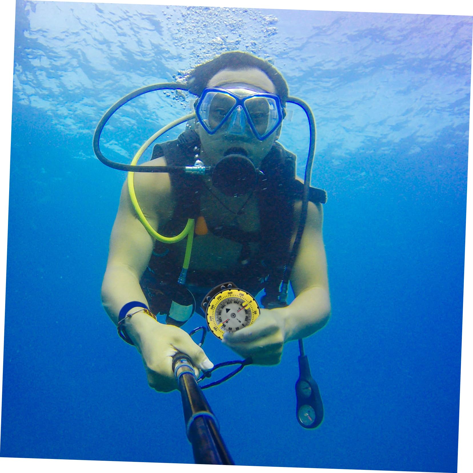 ifundom Reloj con Brújula de Buceo Brújula Luminosa para Camping Kayak y Deportes al Aire Banda Elástica para Mochileros
