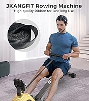 Vista 6 de JKANGFIT Máquina de remo plegable - Máquinas de remo para uso doméstico, remo magnético para interior para cuerpo completo con soporte