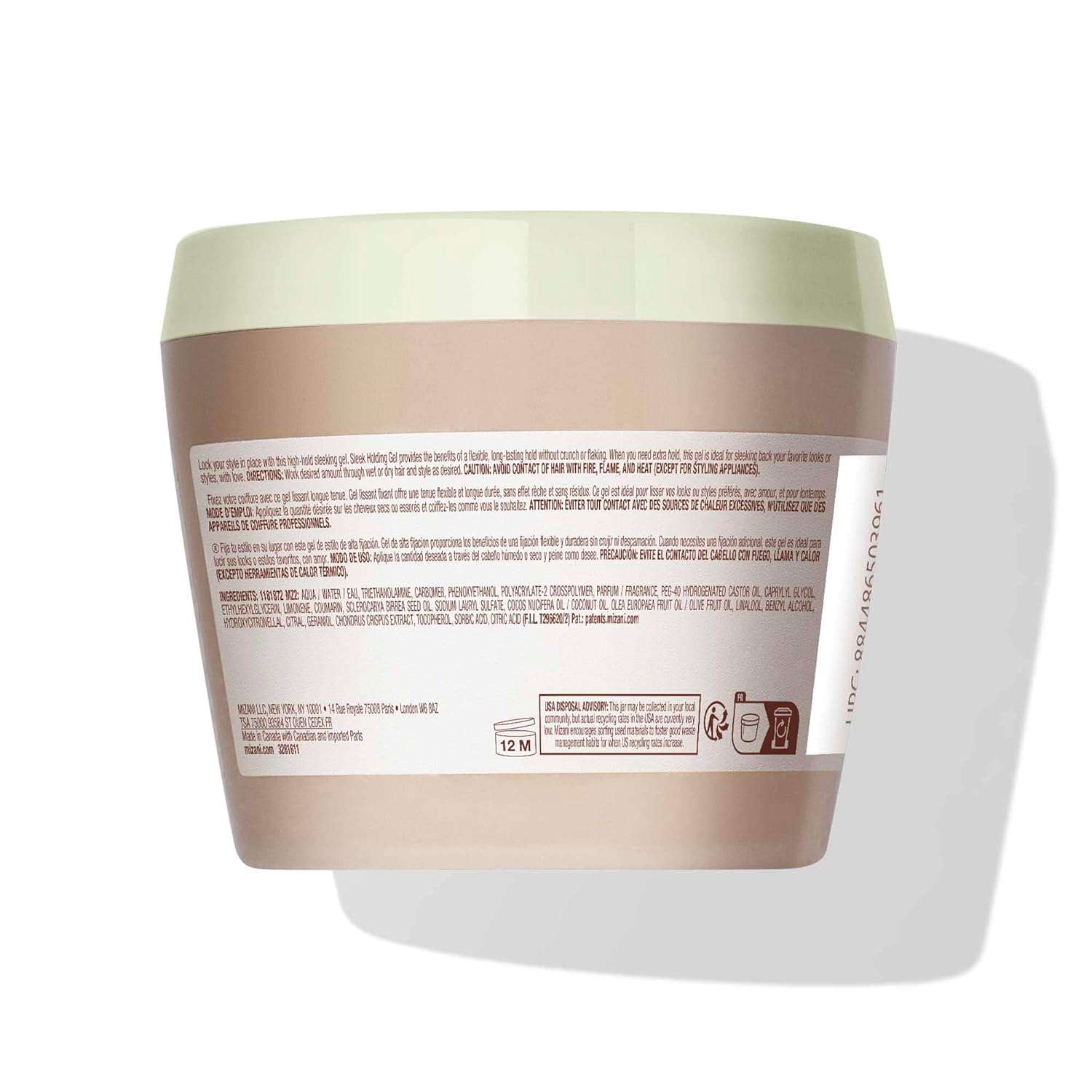 Mizani True Textures Sleek Holding Gel - Firm Hold Hair Gel, Flexible, Flake-Free, For All Hair Types