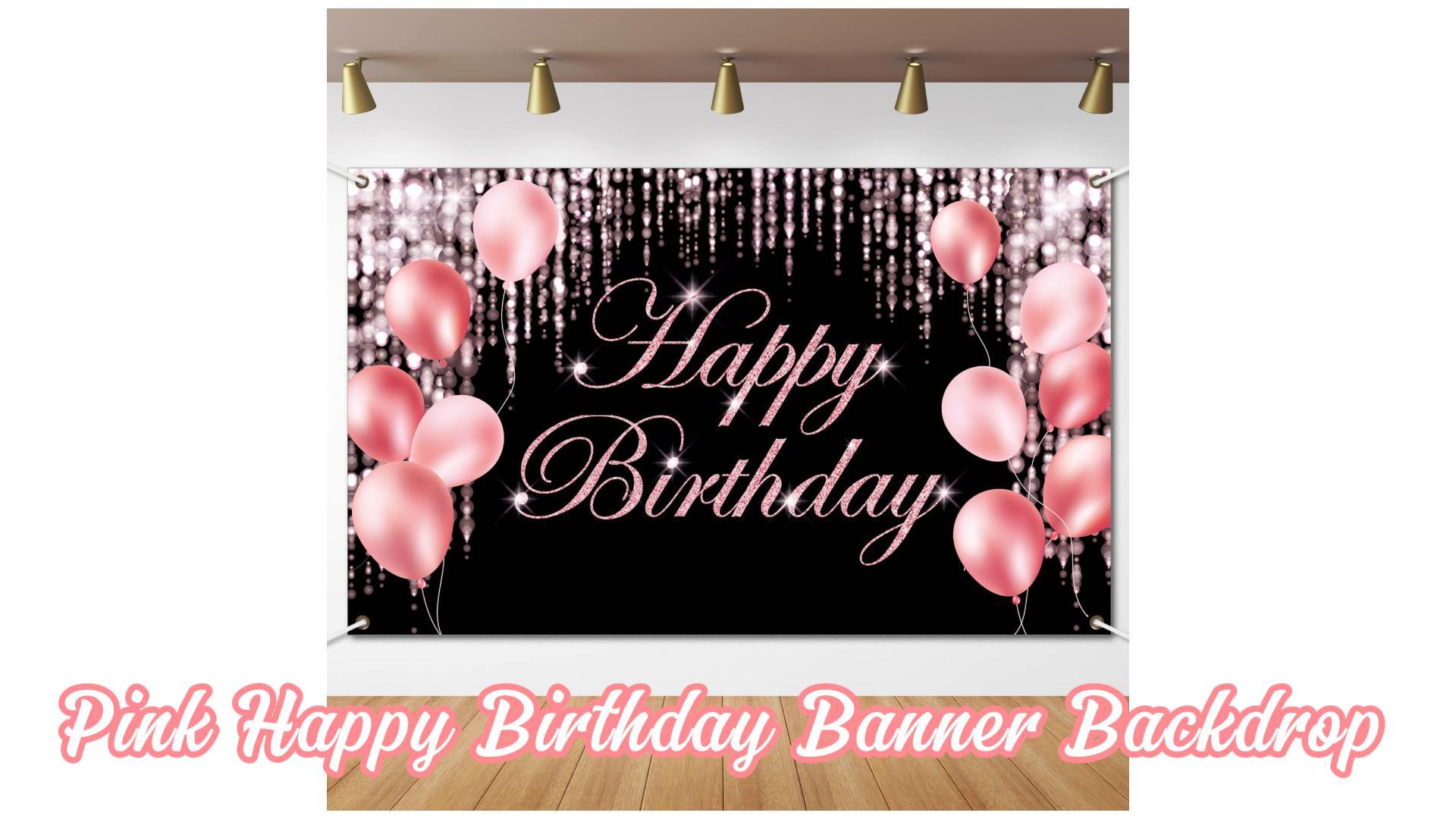 Mocsicka Happy Birthday Hintergrund-Banner – 180x100cm Für Geburtstagsfotos