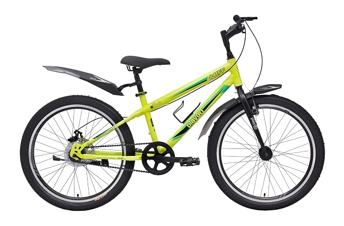 playR adidas BFF 24 Inch - Fat Tyre - Single Speed - Front Wheel Shock Abs - Front and Rear Disc Brake - Fluorescent Green - Unisex-Youth, Mountain Bike
