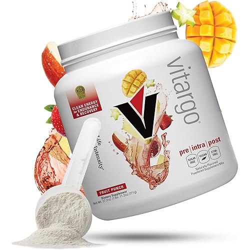 Vitargo Carbohydrate Powder, 2X Faster Muscle Glycogen Replenishment, 1.7 LB Fruit Punch, Pre, Intra & Post, Sugar-Free Complex Carb Powder for Recovery, Endurance & Muscle Gain, Made in USA