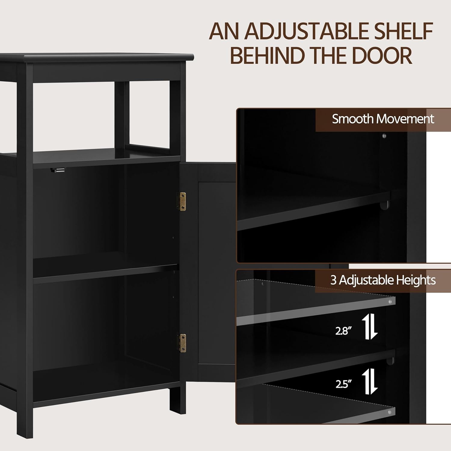 Регульована полиця з 3 варіантами висоти