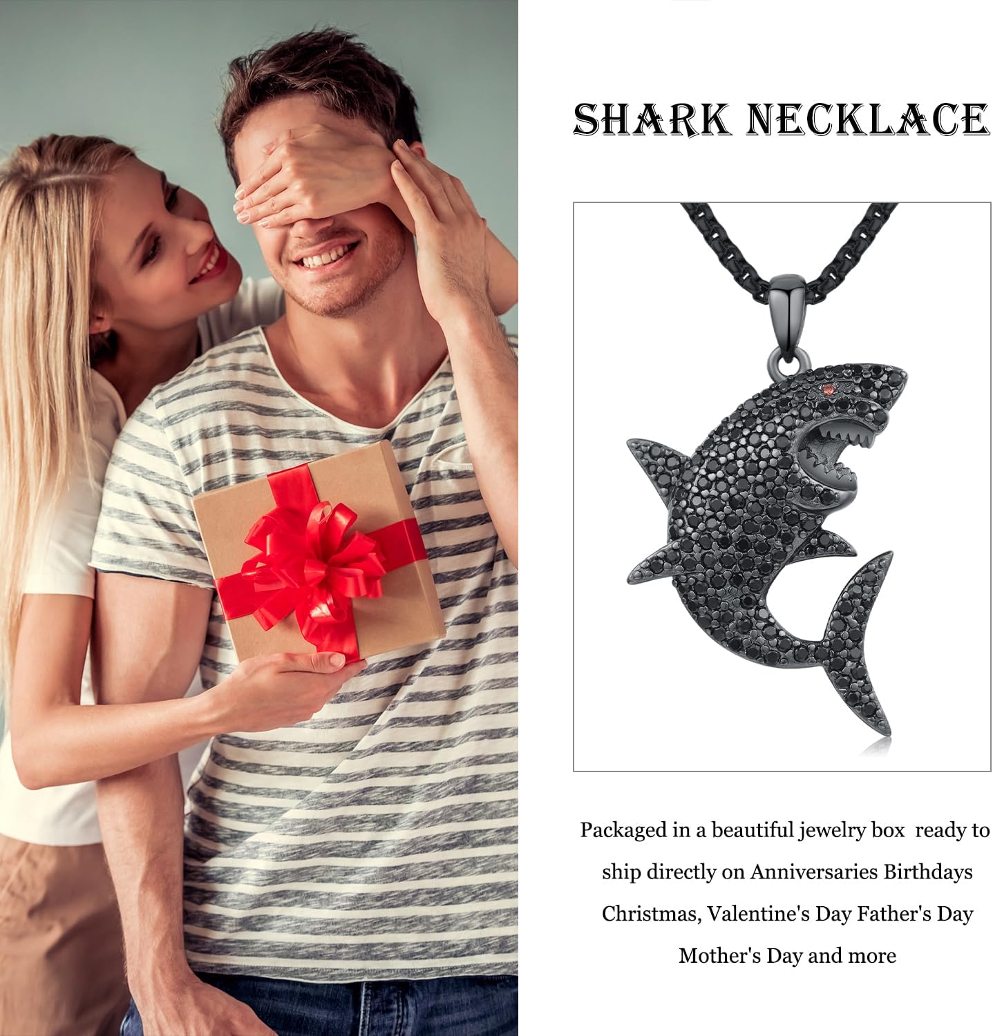 KiiKii Viking Necklace for Men 925 Sterling Silver Viking Runes Baphomet/Tree of Life/Shark Pendant Norse Mythology Protection Jewelry Gifts for Birthday Christmas - Image 7