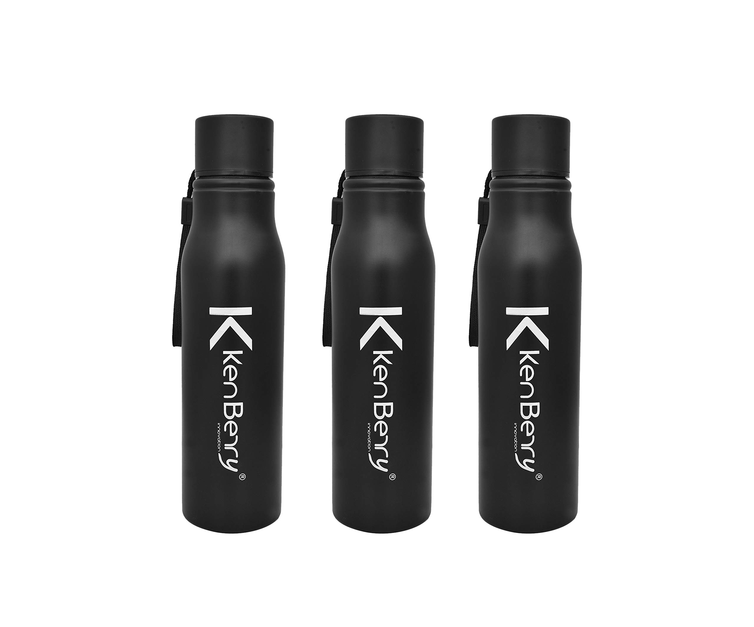 KenBerryStainless Steel Water Bottle Alpha Duo - 750 ML (Pack of 3)