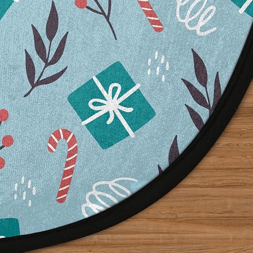Miniatura 3 de Christmas Pattern 33 Round Area Rug 5ft Machine Washable Circular Rugs for Dining Room Table Bedroom Playroom Throw Rugs for Dog Living Room Floor