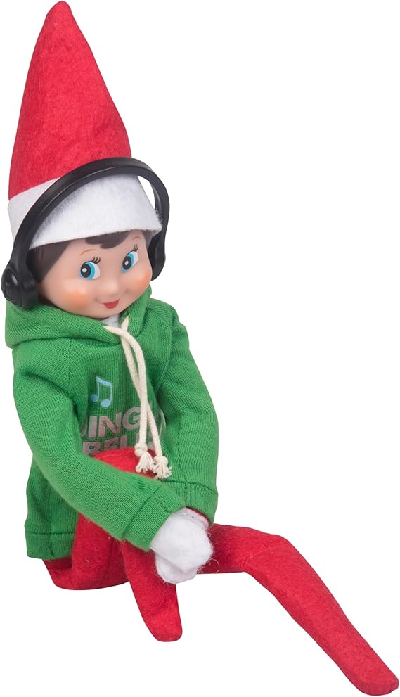 The Elf on the Shelf Jingle Jam Hoodie Elf Accessory - DJ Sweatshirt with Headphones Set - 2 Piece Clothing Accessory for Boy or Girl Elv...