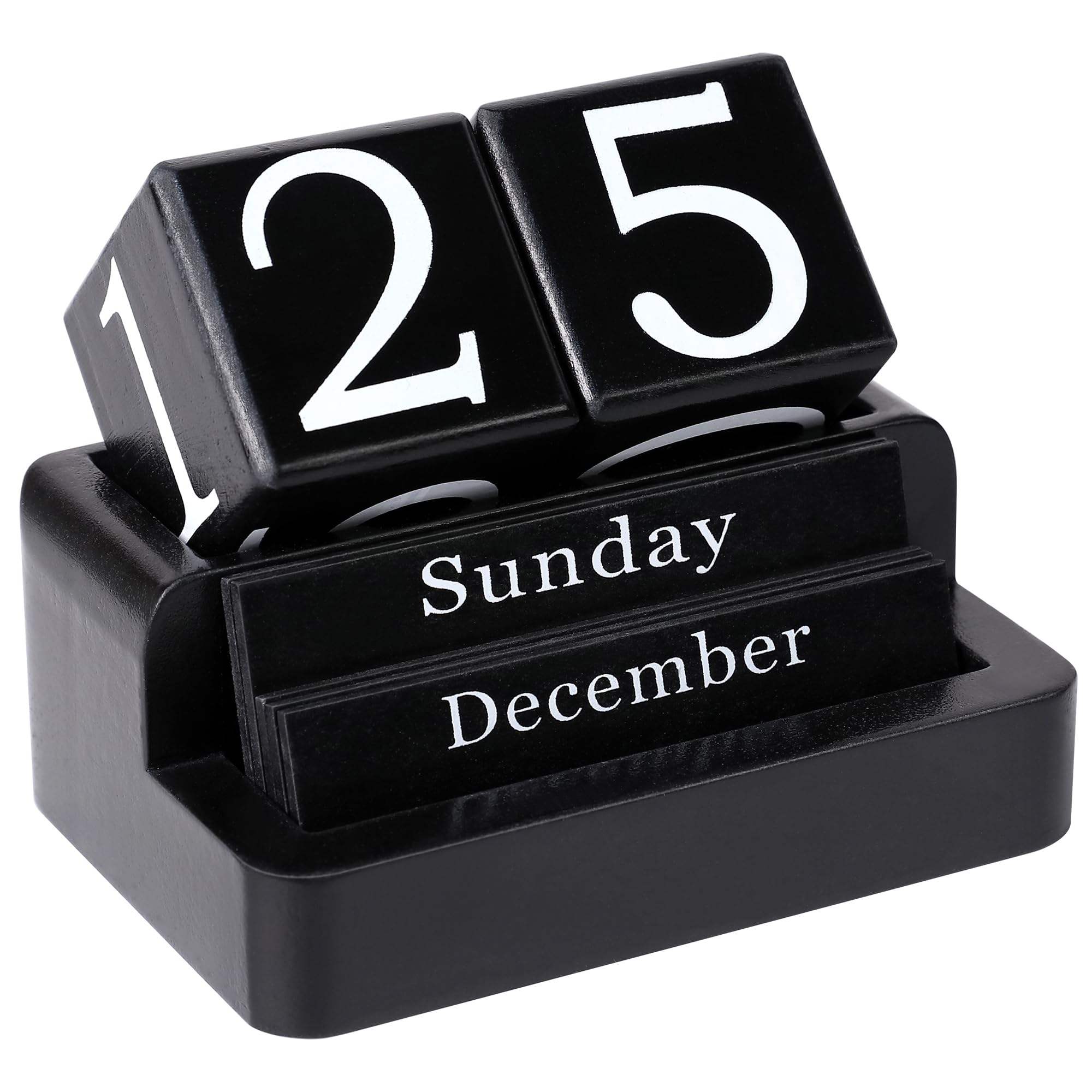 Amazon.com : EASEYA Wooden Block Calendar for Desk, Daily Desktop