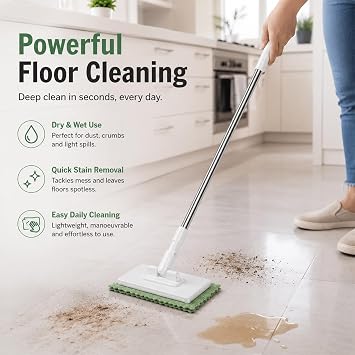 Sweeper Mop with 10 Reusable Cloths