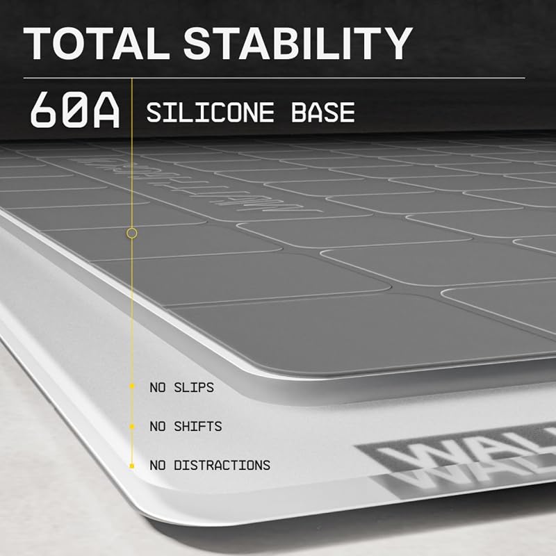 Wallhack SP-004 XL Üveg Gamer Egérpad 49x43cm - Professzionális Esport Mousepad Fehér