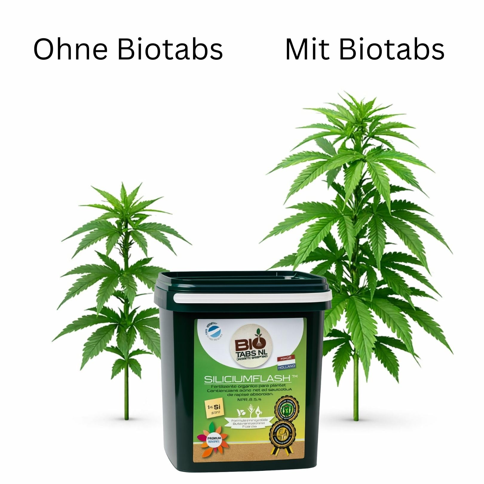 Weedness BioTabs Silicium Flash 9000 ml (4,5 Kg) - Naturdünger Grow Flüssig Bio Orchideen Bonsai Organische