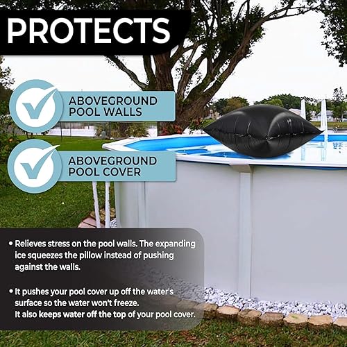 Miniatura 5 de Winter Block Almohada de aire de invierno para piscina sobre el suelo, cubierta flotante de alta calidad para calentar el invierno y cerrar piscinas