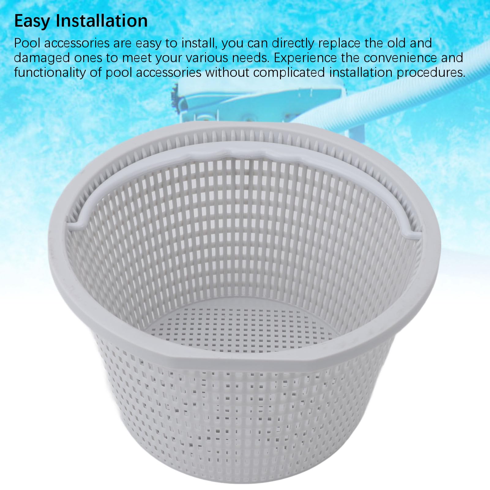 Mumusuki Cesto di Ricambio di Skimmer di Piscina Universale, 05280r0200 Cesto Filtro Grande in Plastica con Maniglia per Piscine, Spa