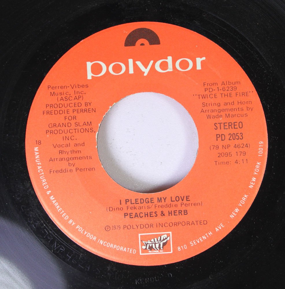 Peaches & Herb 45 RPM I Pledge My Love / (I Want Us) Back Together