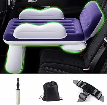 Toddler Inflatable Airplane Bed, Car Air Mattress Back Seat, Airplane Bed for Kids, Baby Travel Airplane Bed, Toddler Airplane Bed Fits Most Airplane Economy Seats, Convenient for Toddler