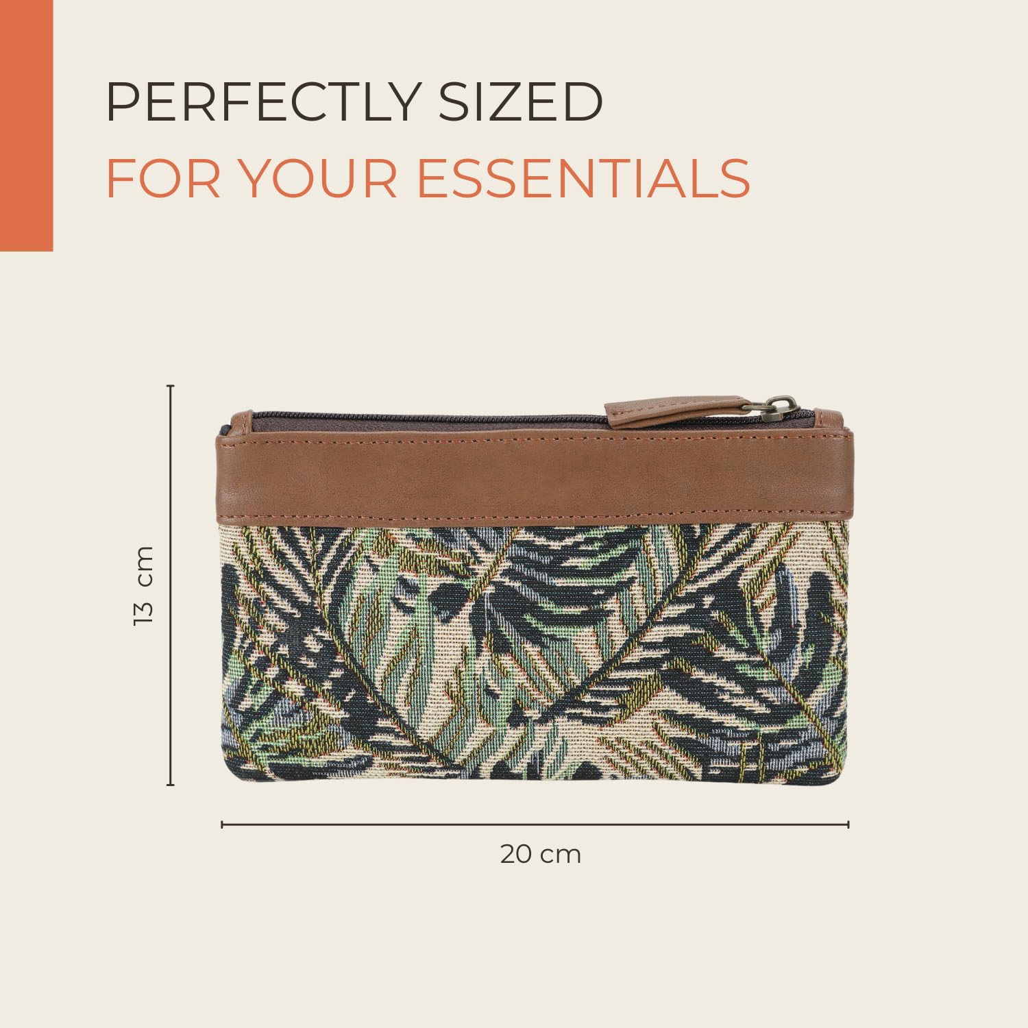 Hamelin Multi-Purpose Pouch | Stylish Vegan Leather Purse for Travel | Pencil, Makeup & Travel Pouch |Small Purse| Travel Organizer | Set of 2 for Women & Girls (Patio)| Ideal Gift for Woman