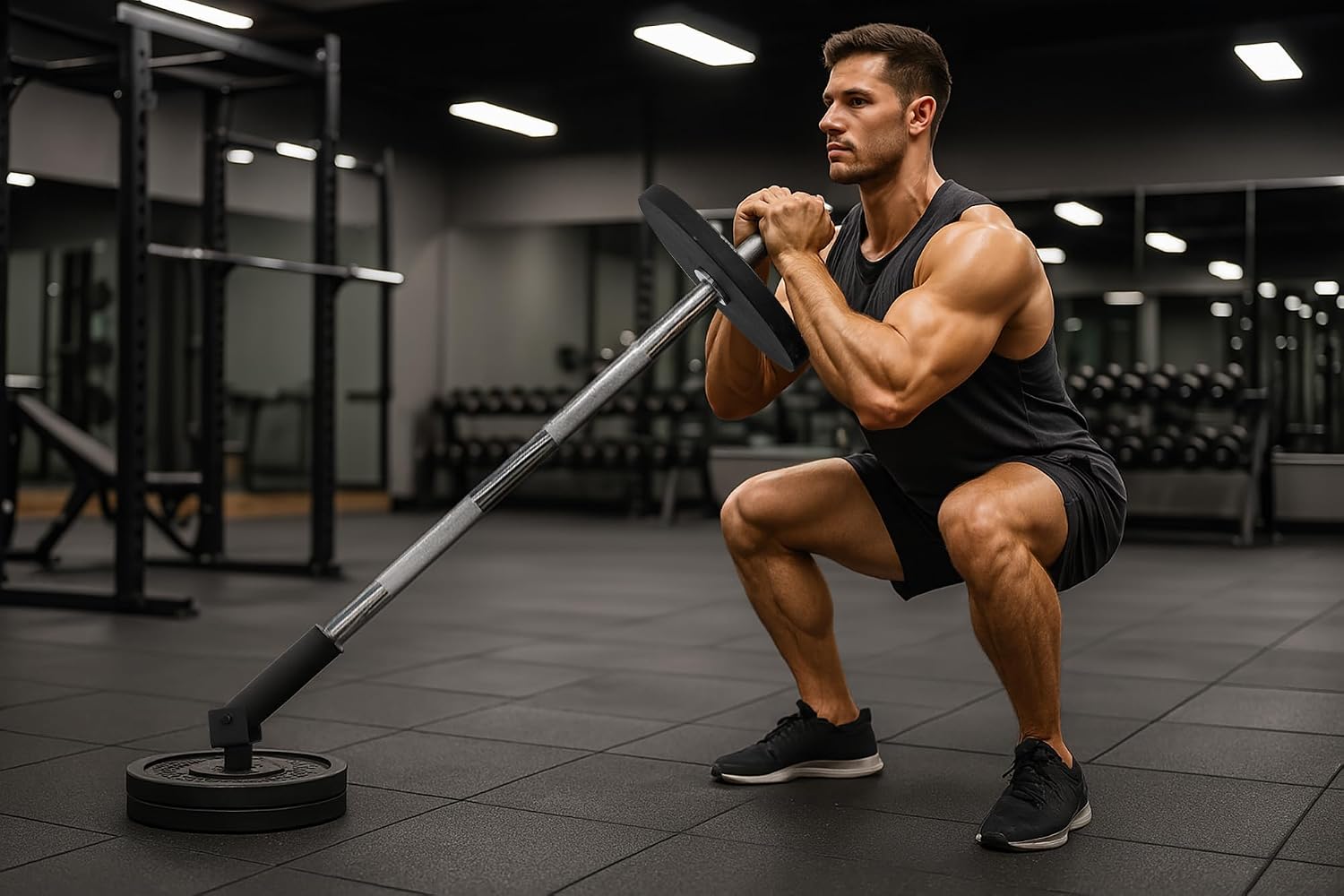 Dual Head and Single Head Landmine Base, 360° Rotating,2 inch - Landmine Base Gym Equipment - T Bar Row Landmine Attachment For Barbell - Home or Small Spaces - T Bar Row Platform for Deadlift Squat Tricep Exercises