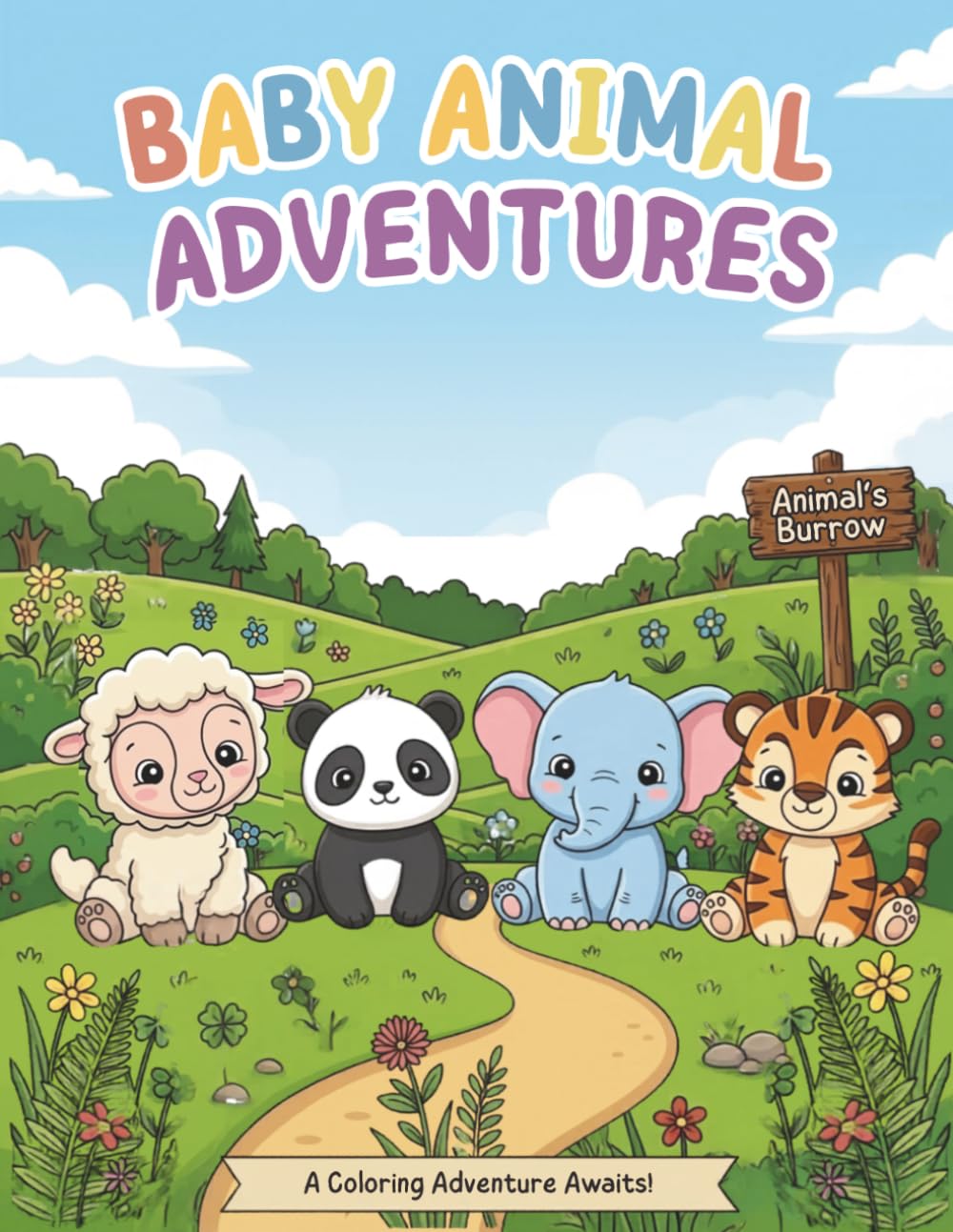 Baby Animal Adventure: A Coloring Adventure Awaits