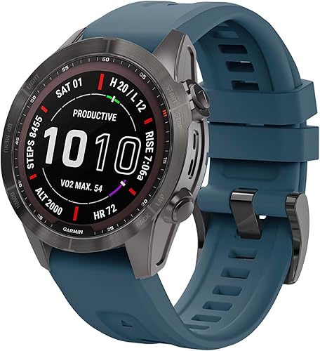 Miniatura 2 de Correa de reloj Garmin Fenix 7X, banda de silicona Quickfit de 1.024 in para Garmin Fenix 6X, Fenix 5X Smartwatch