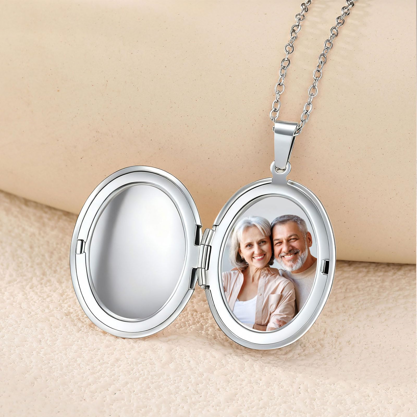 PHOCKSIN Collier avec médaillon en forme de cœur pour photos - Cadeau amusant pour la fête des mères, un anniversaire - Pour femme, maman, fille, grand-mère, sœur, grand-mère