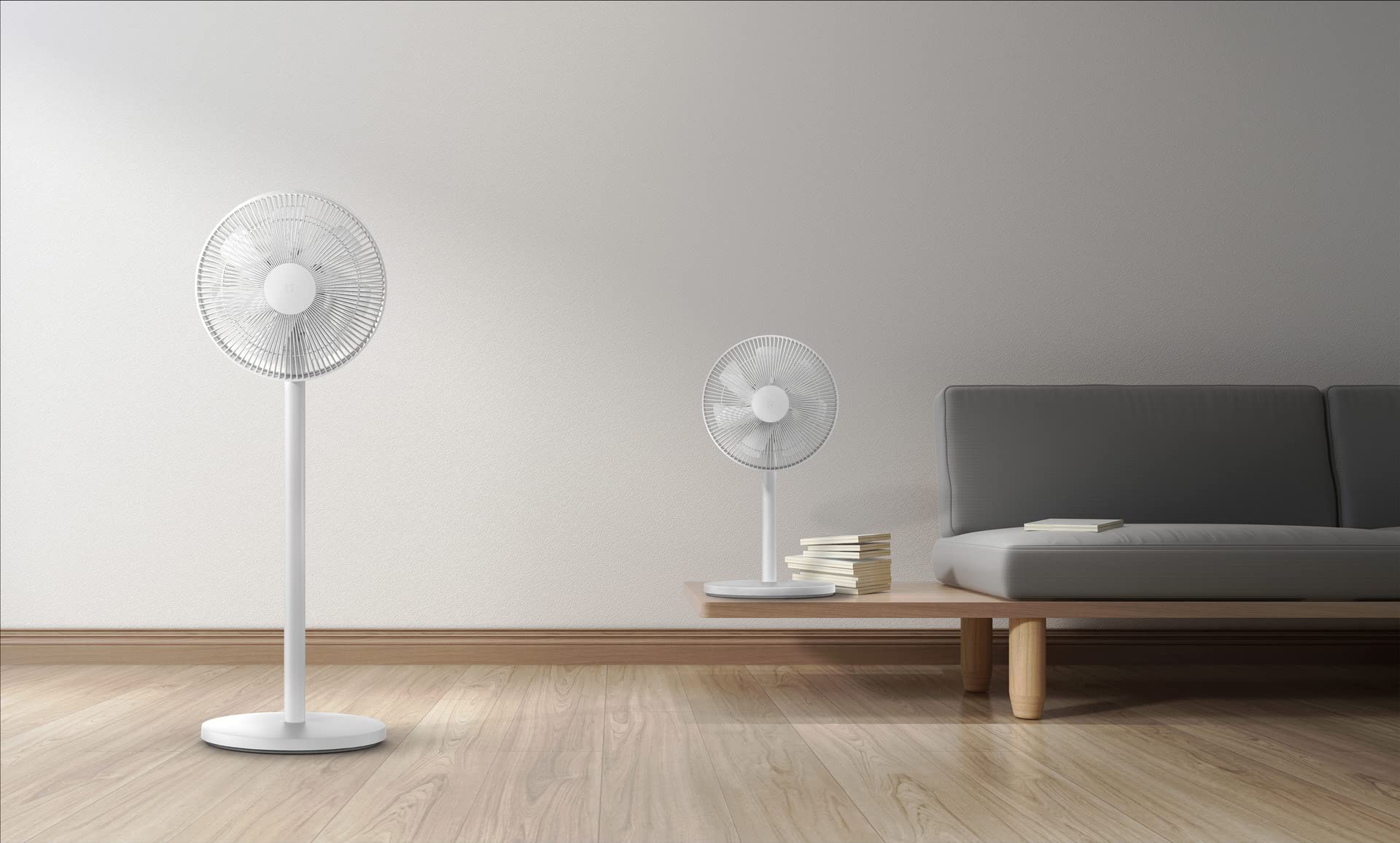 Xiaomi Mi Smart Standing Fan 2 Lite - Ventilatore da tavolo e piantana con connessione opzionale per iOS/Android Mi Home (38 W, 38-58 dB, 3 livelli di velocità, compatibile con Alexa e Google