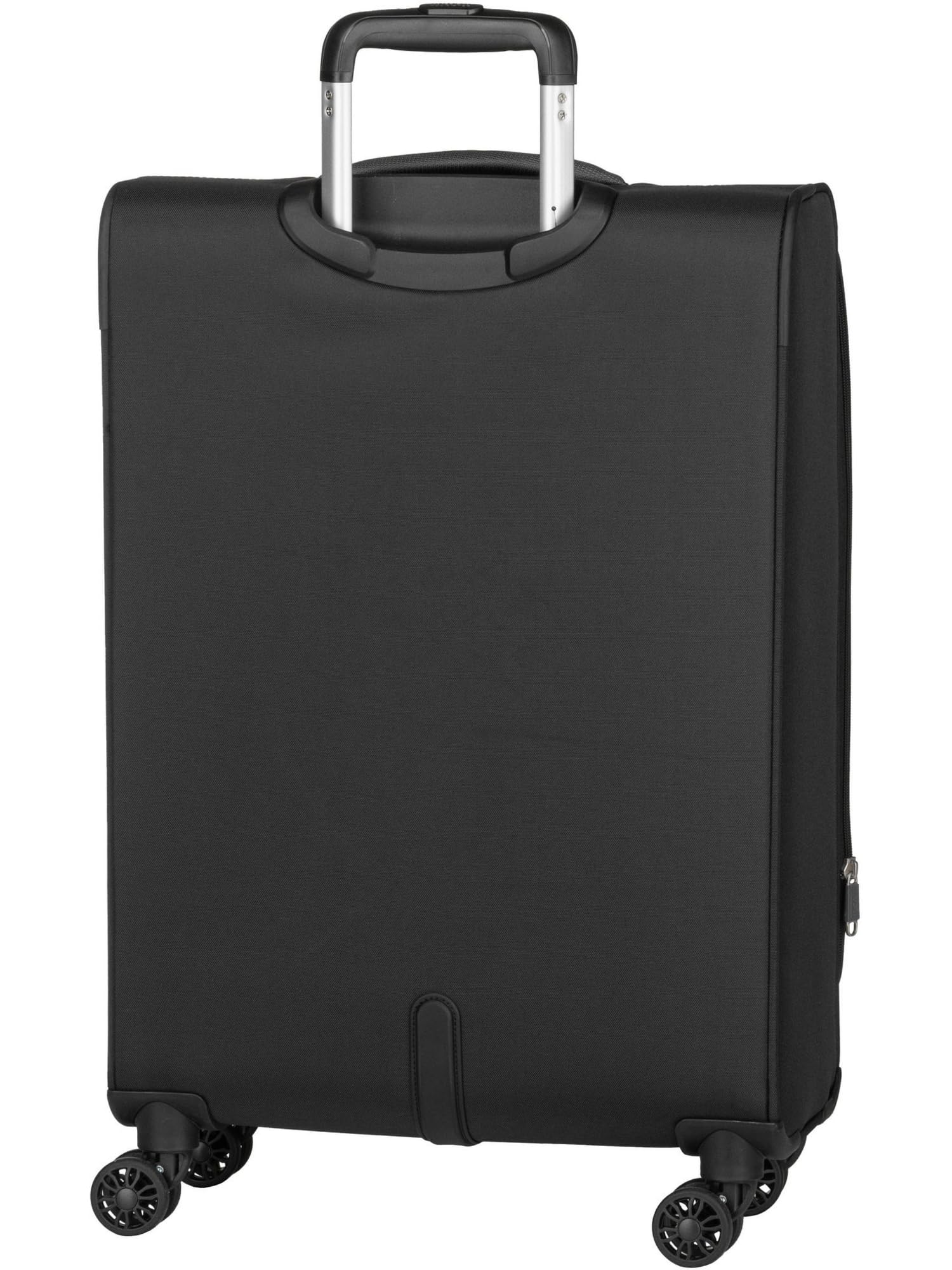American Tourist Pulsonic - Spinner M, rozszerzalna walizka, 68 cm, 64/74 L, czarny (asfalt czarny)