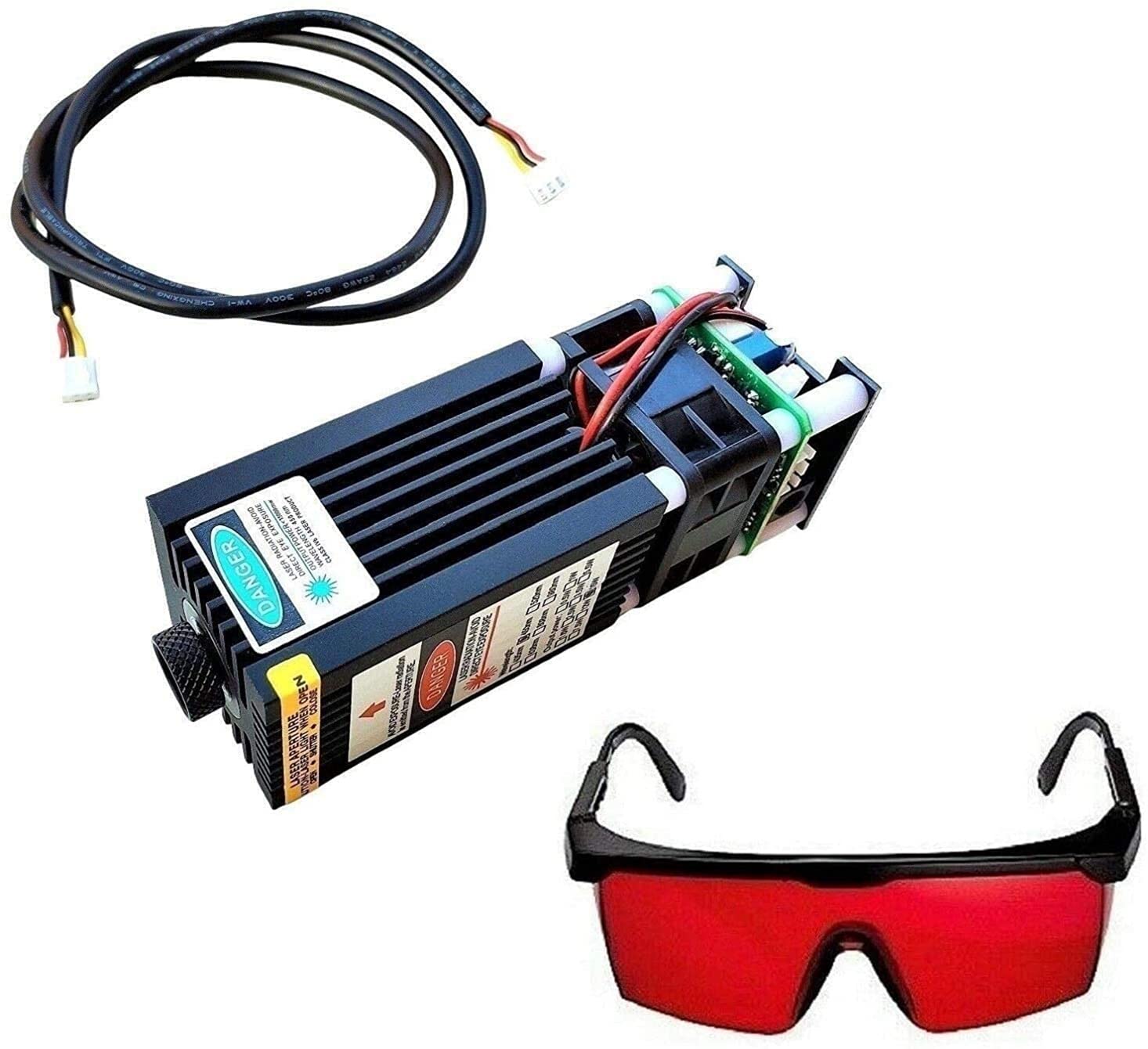 450nm 15W Blaues Lasermodul Mit Kühlkörper Für Laserschneider Graveur