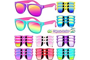 Kids Sunglasses Bulk 24 Pack, Neon Party Favor Sunglasses for Kids