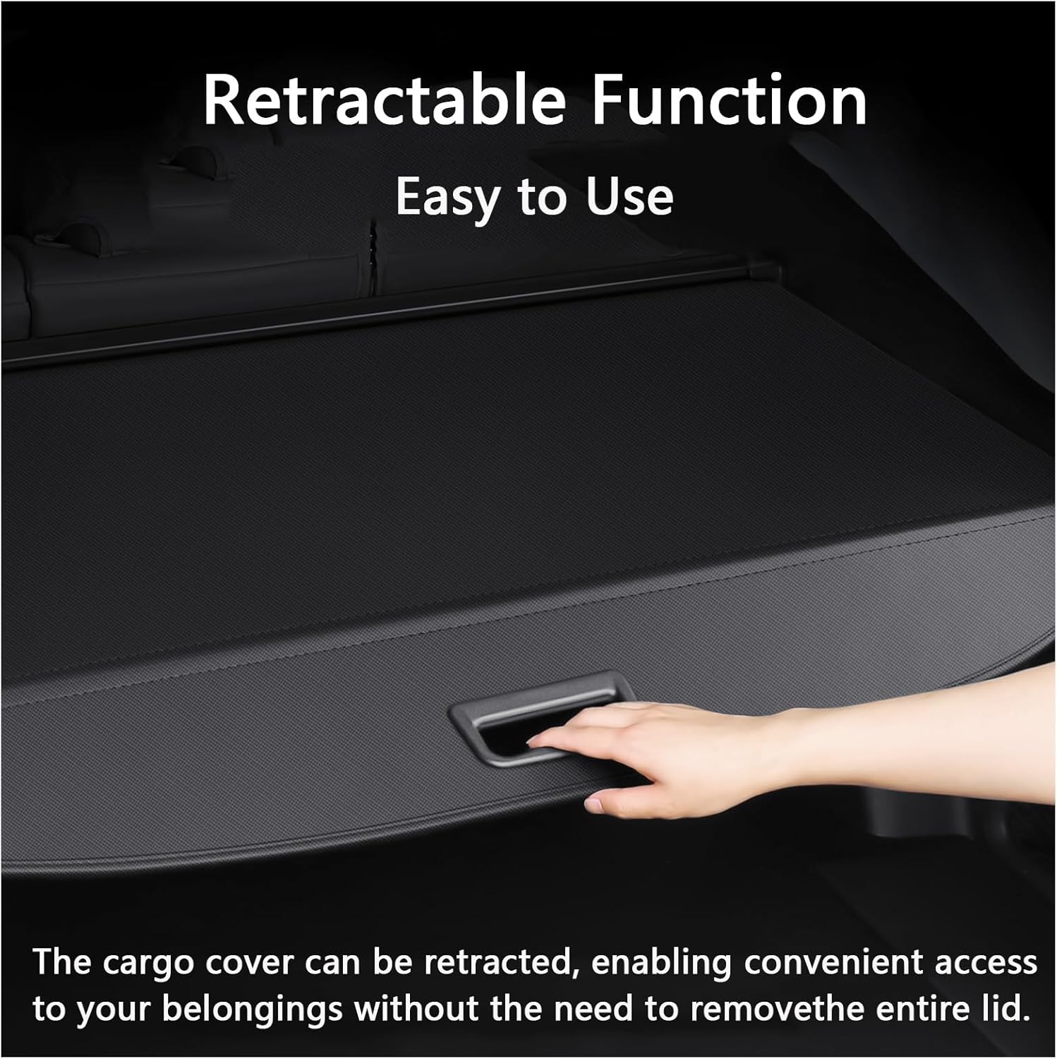 Cargo Cover for Toyota Prius 2004 2005 2006 2007 2008 2009, Retractable Trunk Cover, Trunk Security Covers Shield Shade Car Accessories,Carbon Fiber