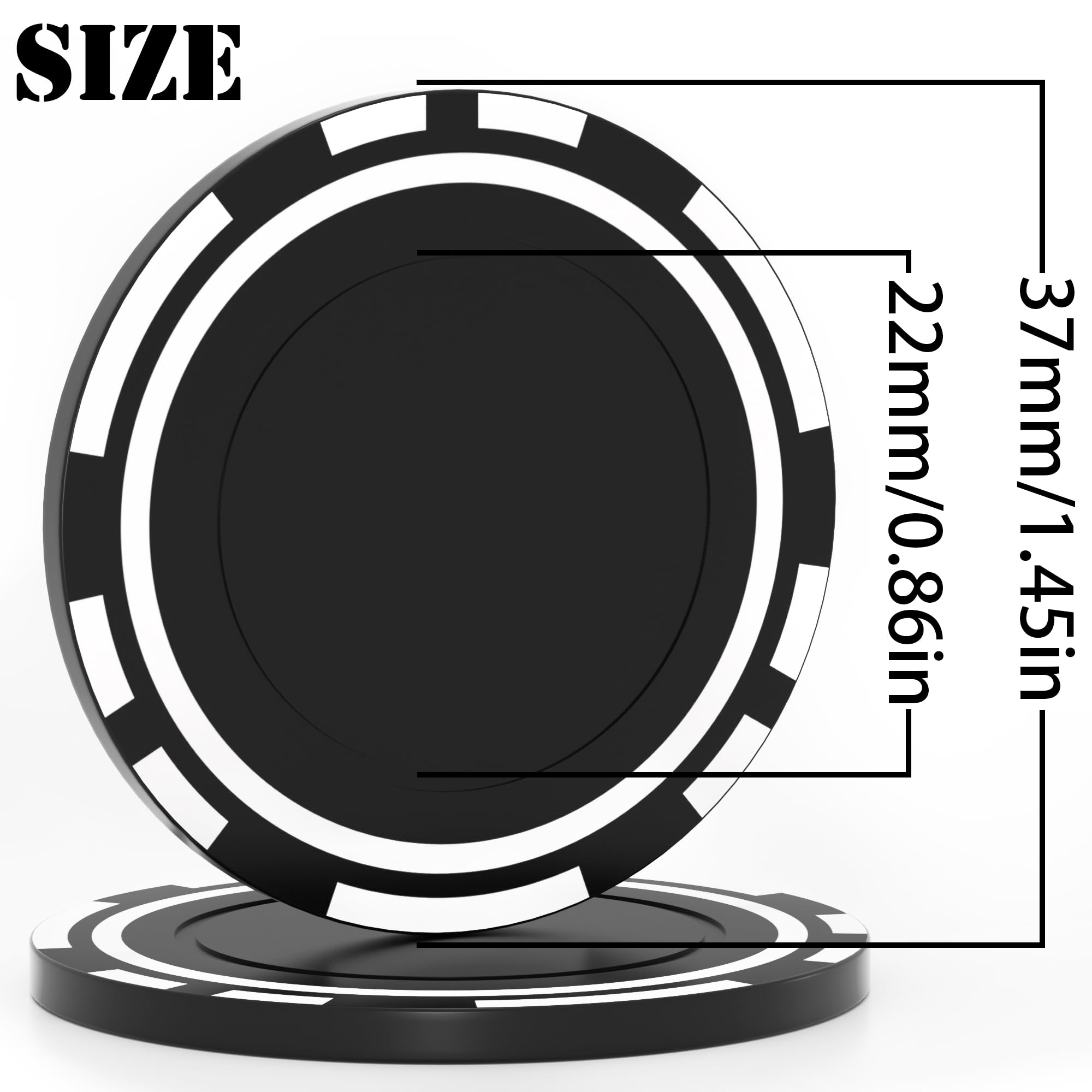 MANBATTLE 100 Custom Plastic Poker Chips, Drink Chips Personalized Your Logo, Image or Text, Double Sided Full Color Print Custom Drink Tokens for Bar, Business Card, Wedding, Corporate Events