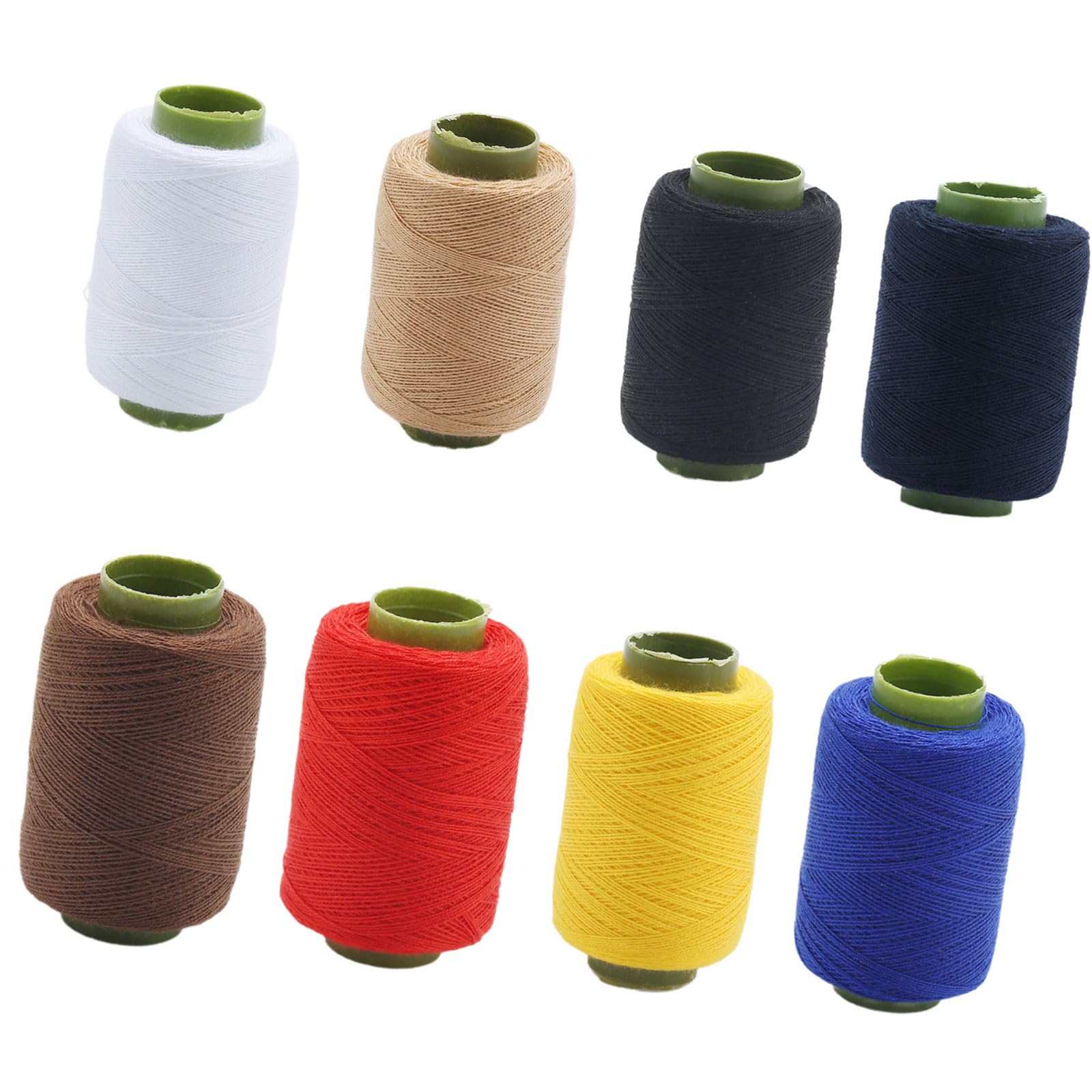 Uqezagpa Strengths Polyester Sewing Thread 8 Color for Fabrics Industrial Machine Use Sturdy Stitching Embroidery Thread for Craft