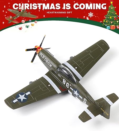 Miniatura 4 de P51-D Mustang 172 Kit de modelo de avión de metal con soporte de la Segunda Guerra Mundial de la Segunda Guerra Mundial de aleación fundida a