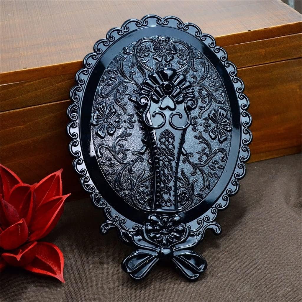 Hand-held Cosmetic Portable Retro Folding Handle Antique Small image 5