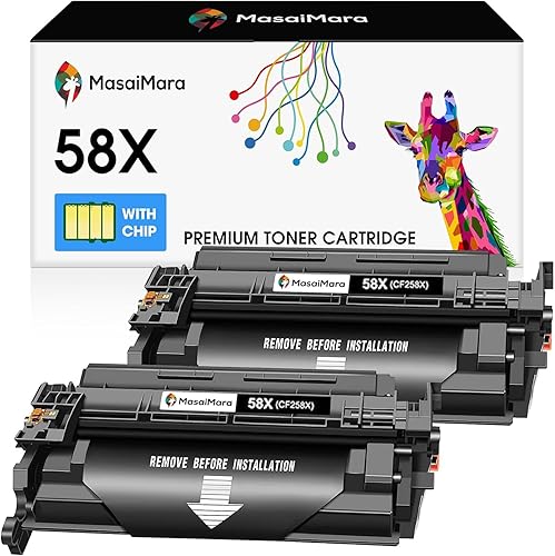 Cartucho de tóner de alto rendimiento 58X 58A negro (con chip, paquete de 2)  para HP Laserjet Enterprise M406dn, MFP M430f, Laserjet Pro M404
