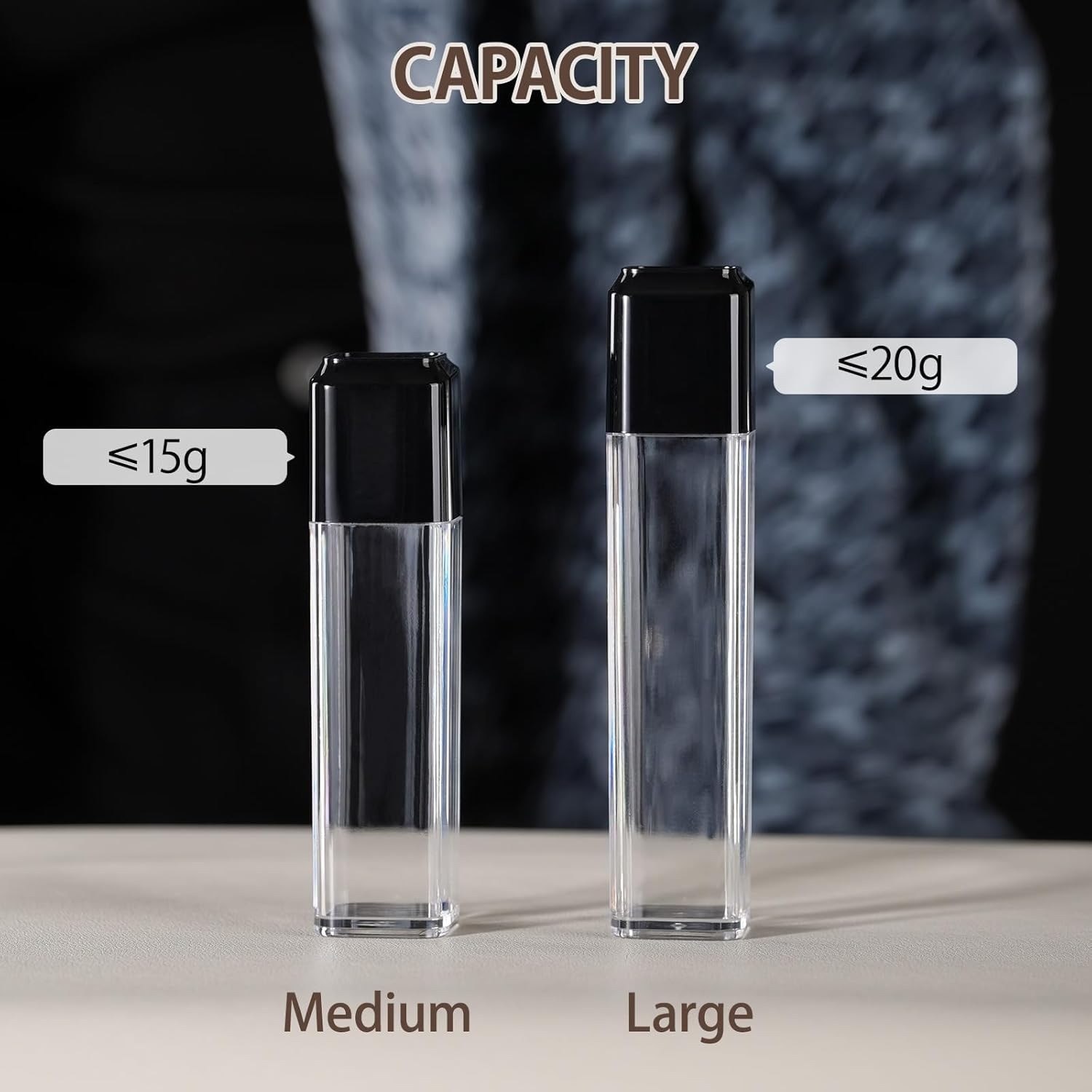 Coffee Bean Storage Dosing Tube: Single Espresso Dosing Containers - Small Airtight Canister Holder with Display Stand - Large