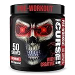 JNX SPORTS The Curse! Pre Workout Powder for Men & Women, Caffeine, Beta-Alanine, Creatine, L-Citrulline, 50 Servings, Watermelon Flavor - Boost Energy, Strength & Focus