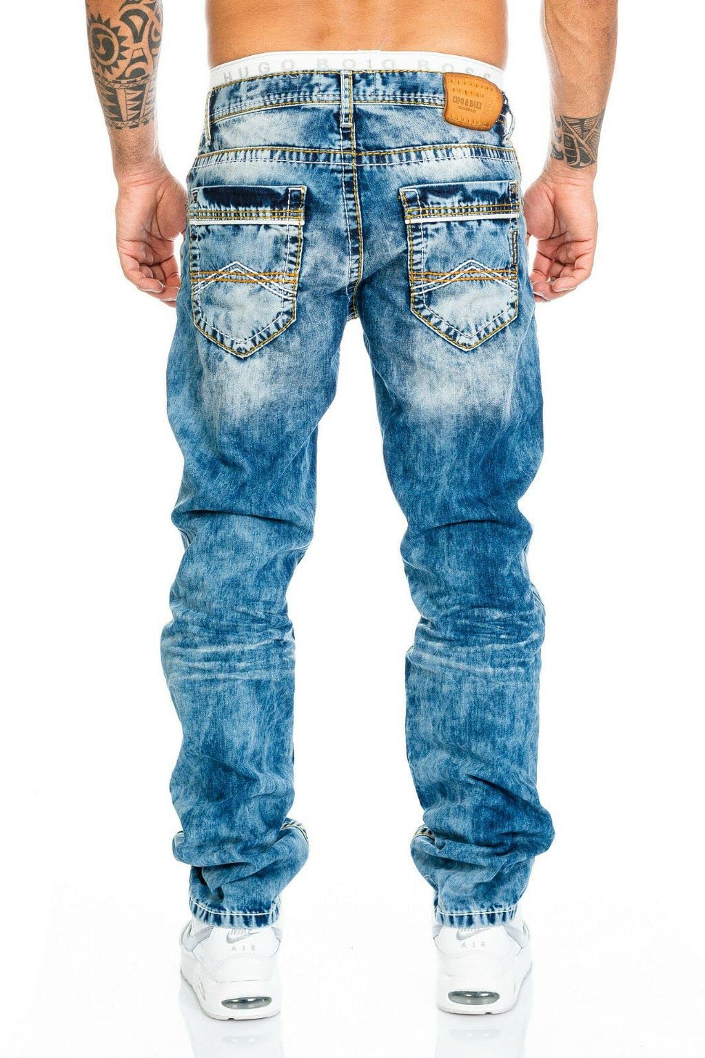 Cipo & Baxx Herren Jeans Hose mit Nähten
