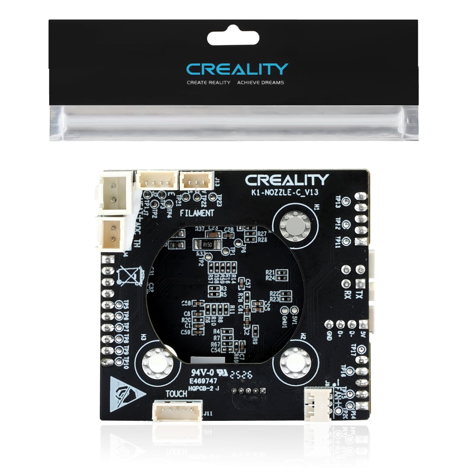 Creality Plaque d'adaptation Hotend K1/K1 Max/K1C/K1 SE, adaptateur de buse PCB officiel OEM PCB, kit de remplacement pour imprimante 3D