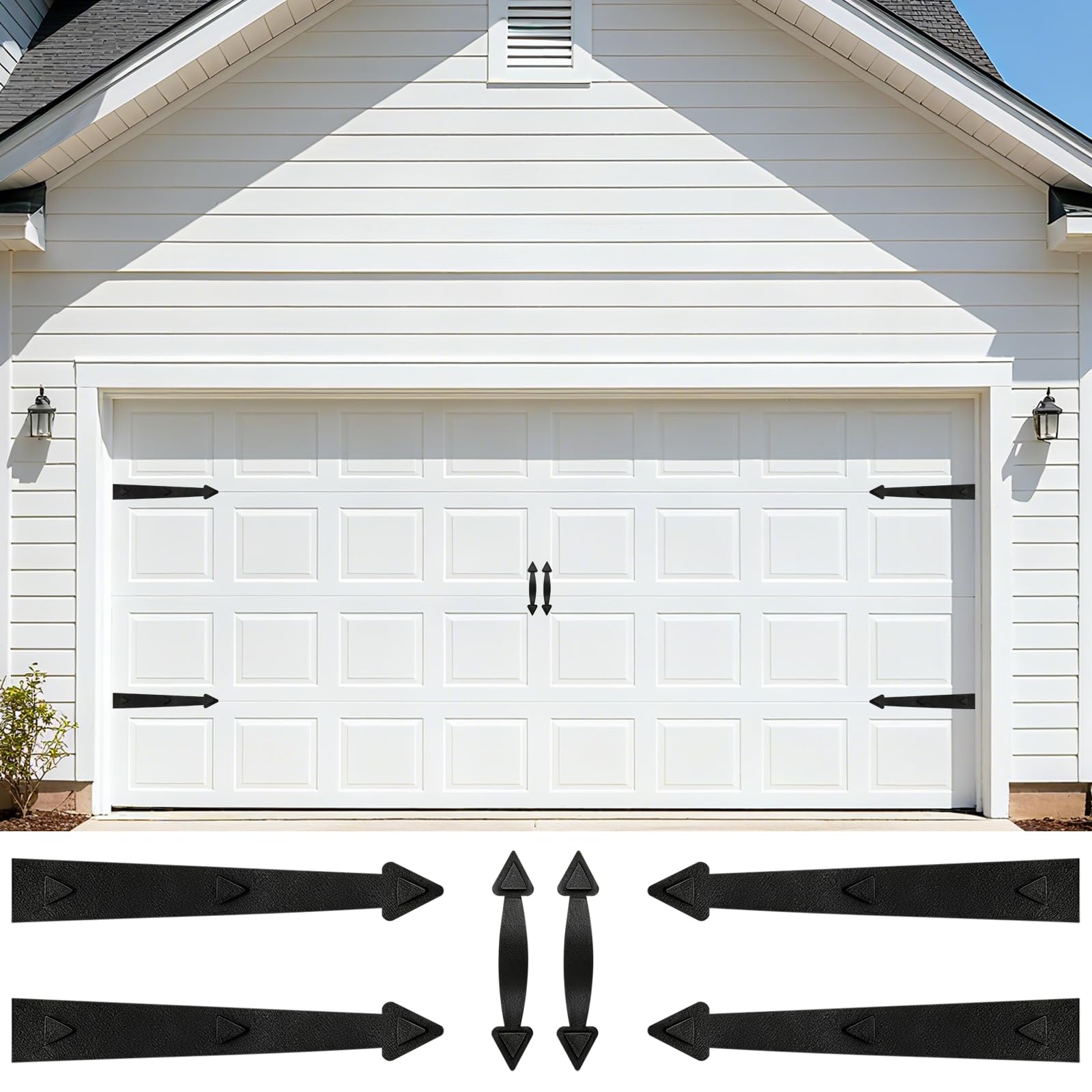 Snapklik.com : Garage Door Magnetic Hardware Decorative Faux Hinges