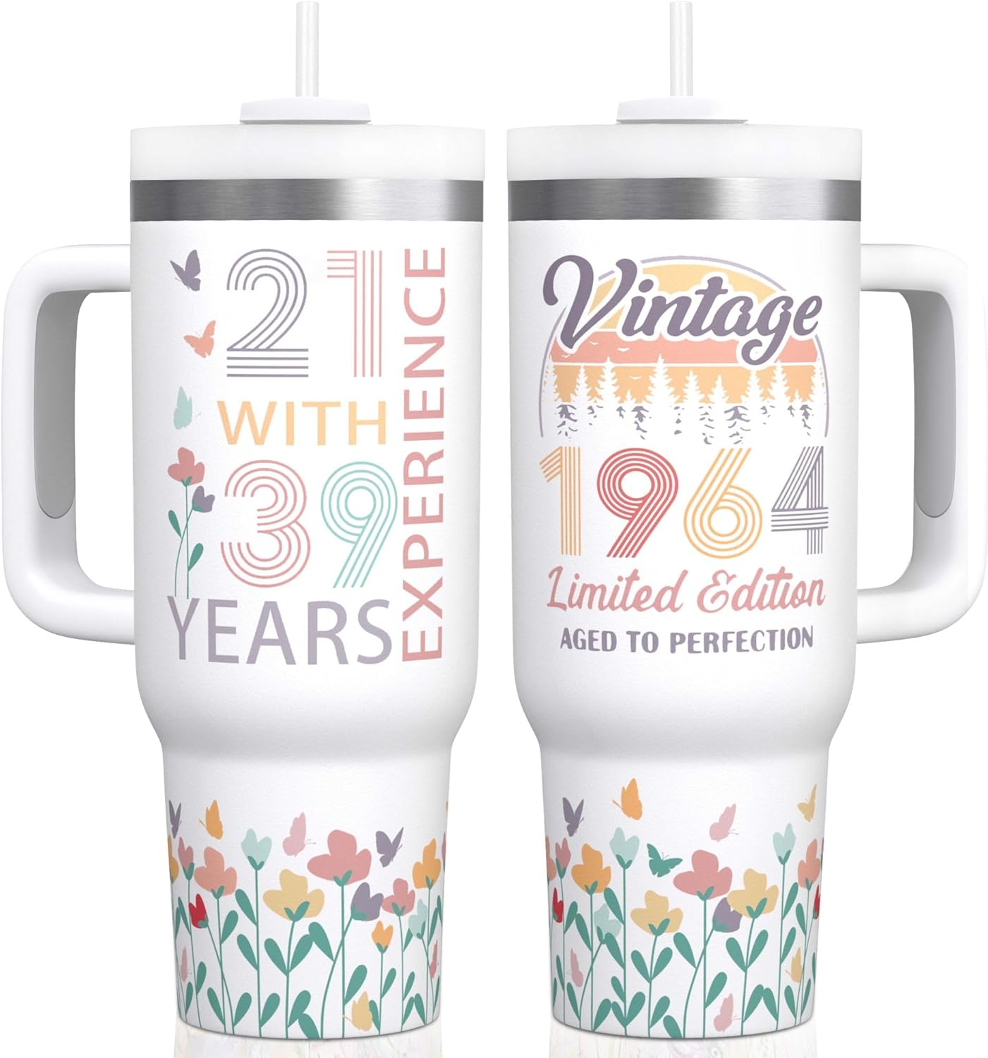 60th birthday gifts for women men,1964 vintage tumbler,1964 birthday gifts for women, 60 year old birthday gifts, onesize design-1 1964