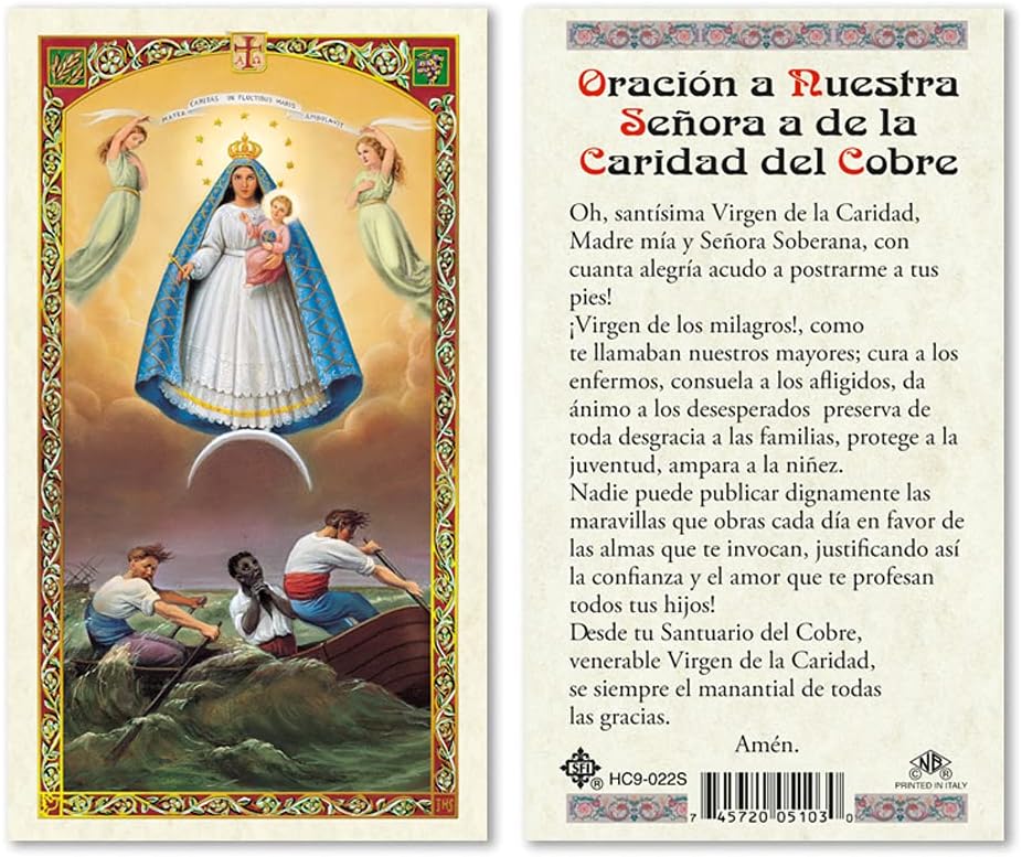 Oracion a Nuestra Senora a de la Caridad del Cobre Laminated Prayer Cards - Pack of 25 - HC9-022S